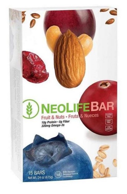 A healthy snack with neolife bar 