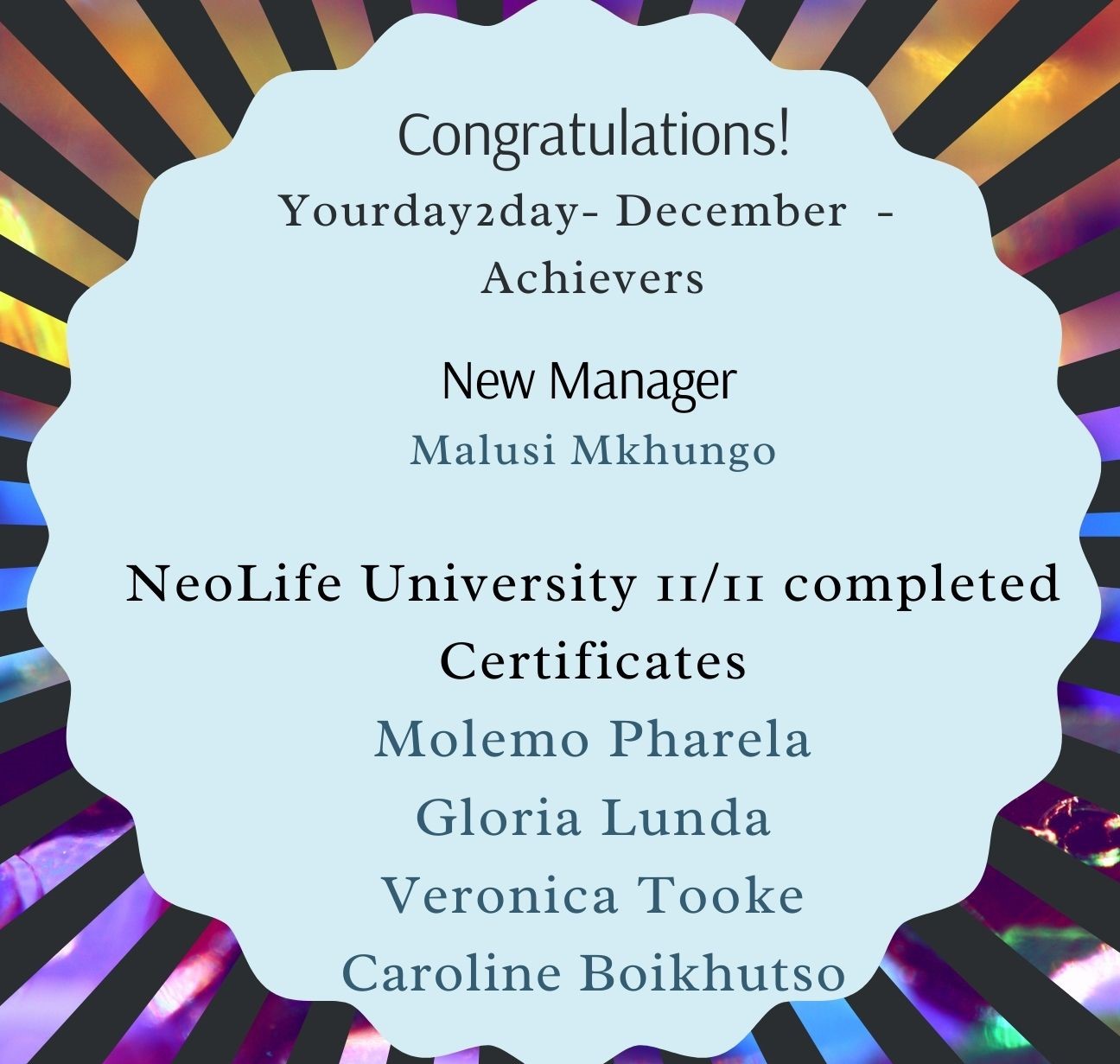December achievers