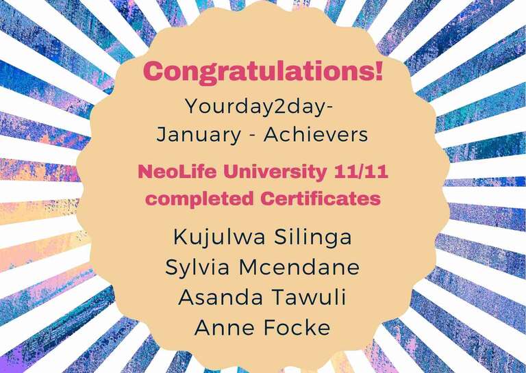 Yourday2day Neo U course completers