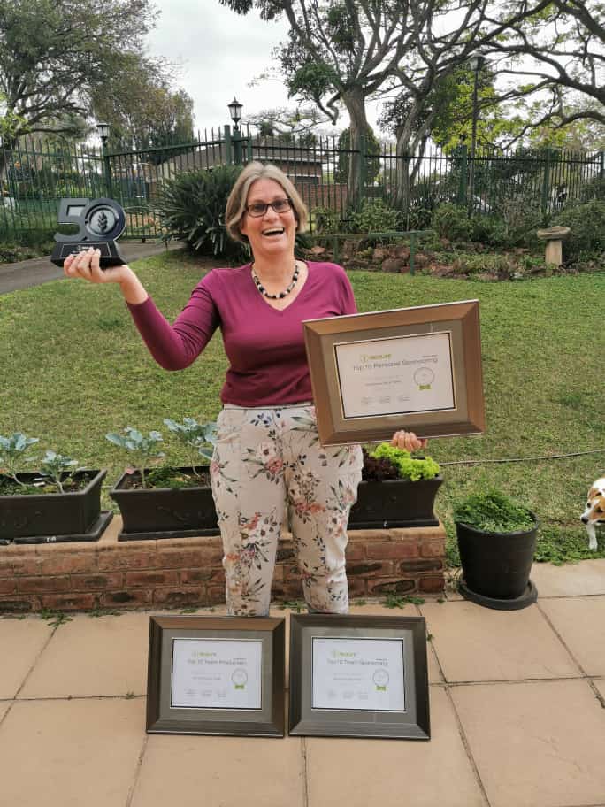 Veronica with awards